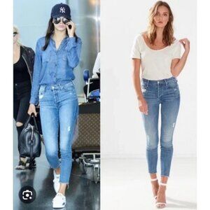 MOTHER The Stunner Ankle Fray Jeans Size 25 Grafitti Girl Skinny